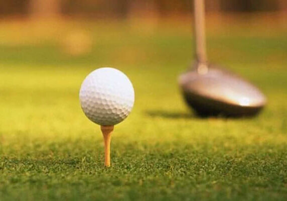 golf ball on tee